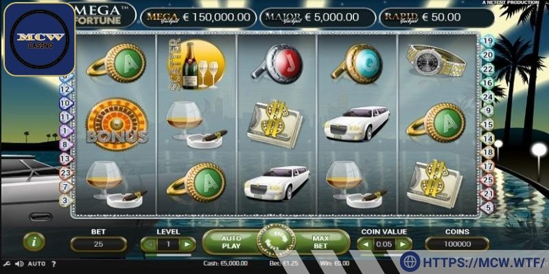 Game quay hũ đổi thưởng uy tín Mega Fortune xa hoa
