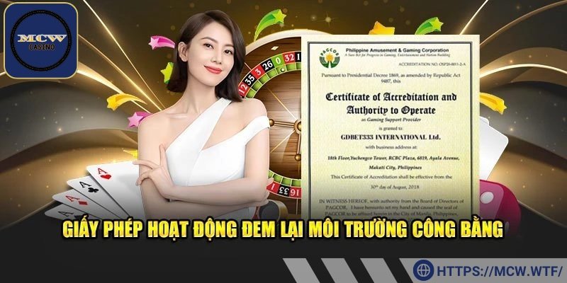 Nhà cái cần có giấy phép hoạt động uy tín